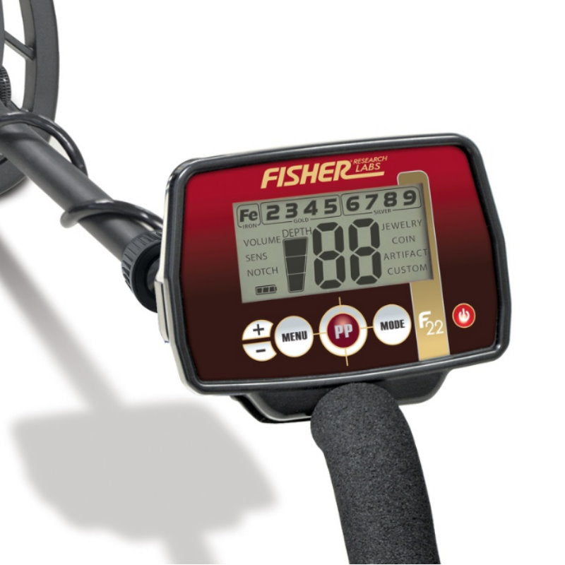 Metalldetektor Fisher F22 Display Detailbild