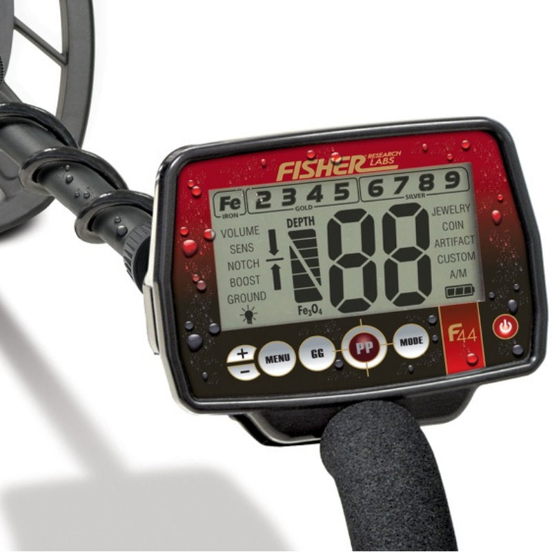 Metalldetektor Fisher F44 Display Detailbild