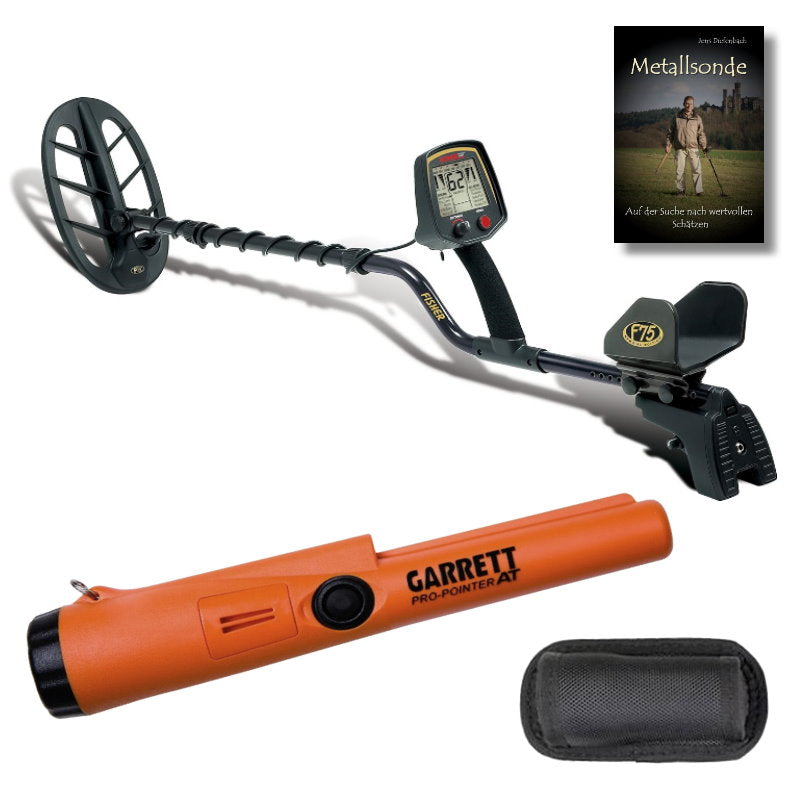 Metalldetektor Fisher F75 LTD mit Garrett PRO-POINTER AT Pinpointer & Schatzsucherhandbuch