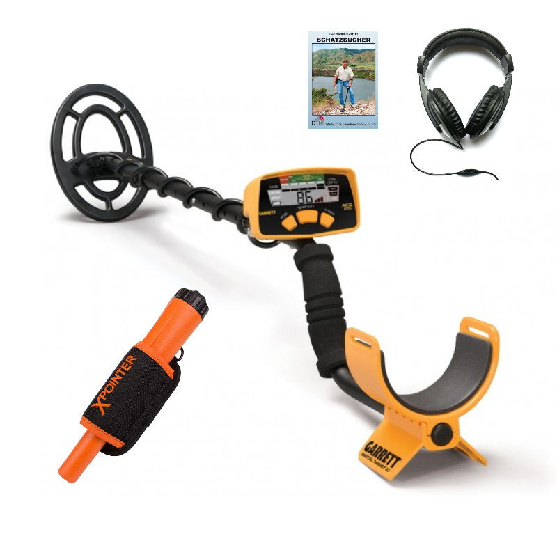 Garrett ACE 200i+ Metalldetektor & Xpointer Pinpointer & Kopfhörer