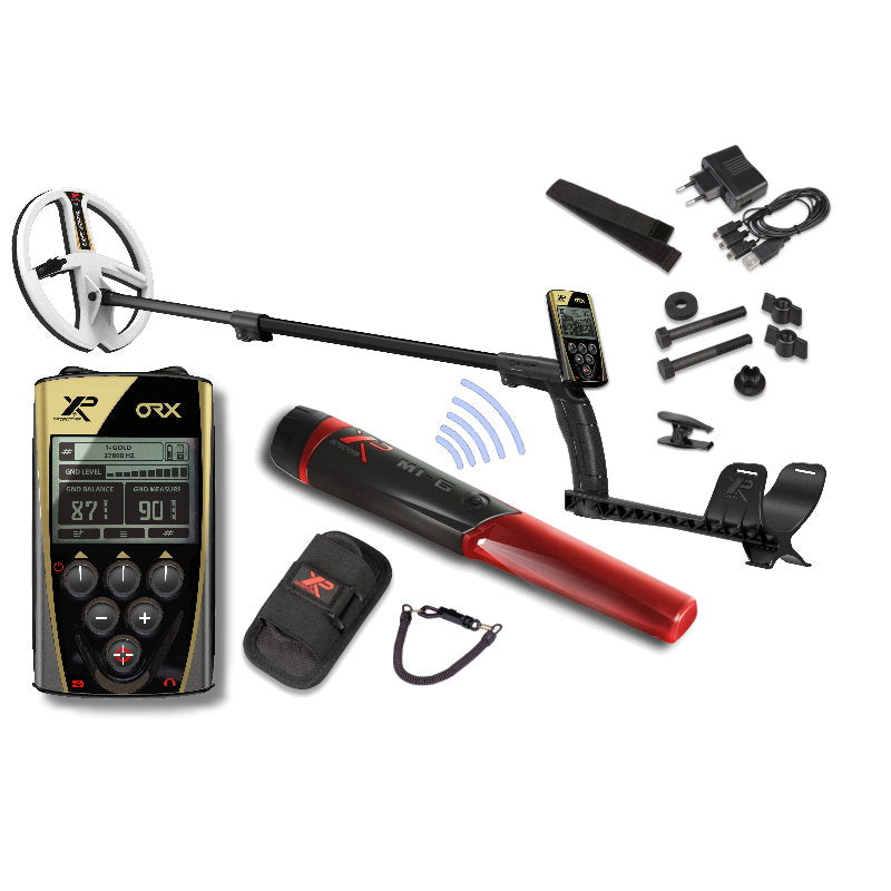 Metalldetektor XP ORX mit 22.5cm HF Spule und MI-6 Pinpointer