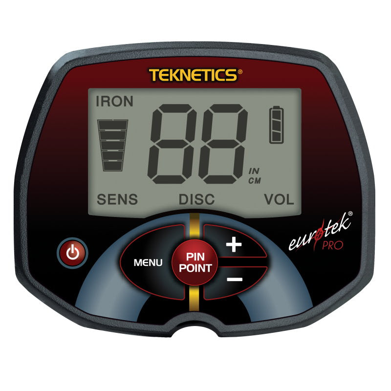 Teknetics Eurotek PRO (LTE) Metalldetektor (neueste Version) Display